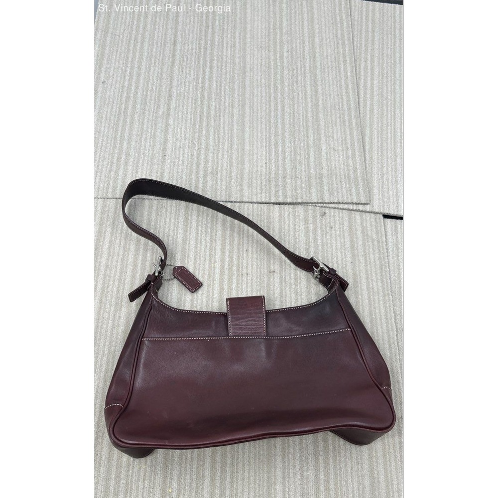 Vintage Coach Hampton's Hobo Burgundy Leather Shoulder Bag 7783 Great Condition - Picture 7 of 11